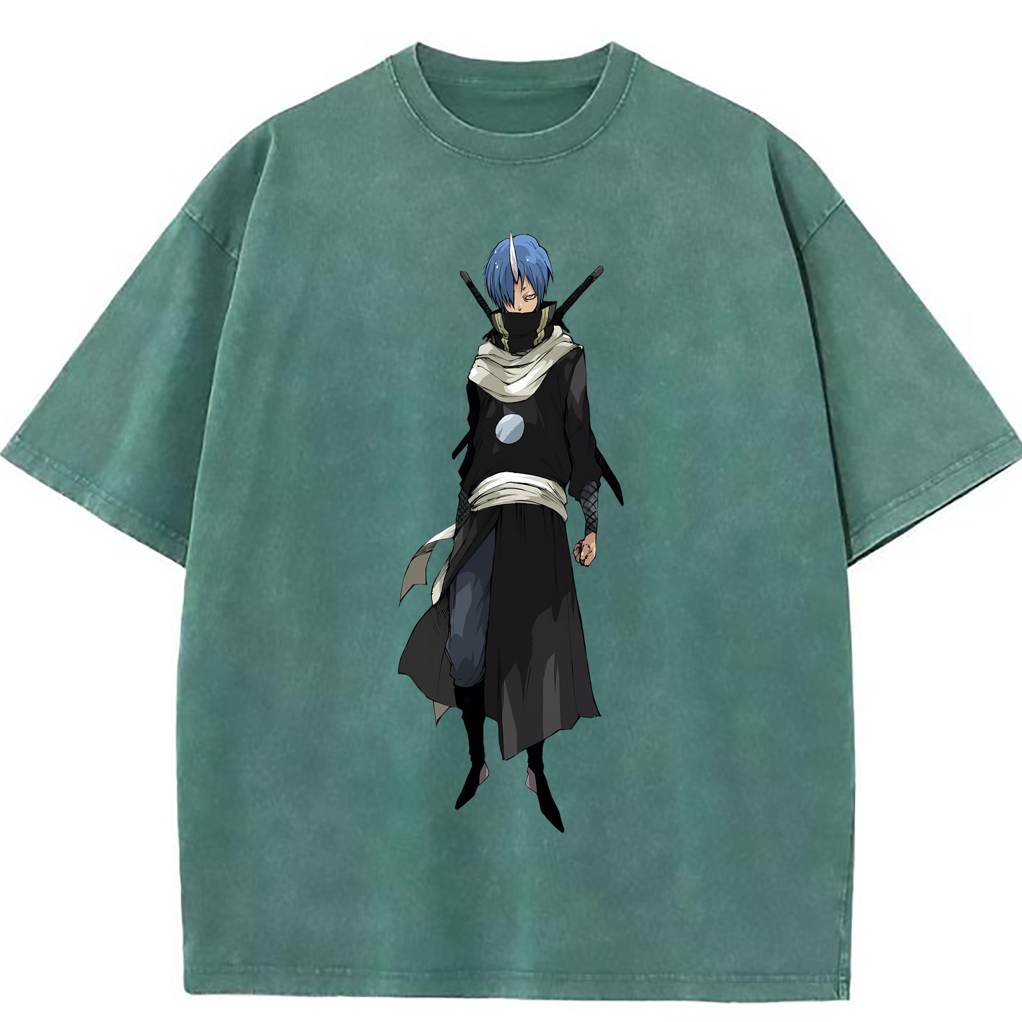 （画像用） 転スラ Regarding Reincarnated to Slime 綿100% ヴィンテージ風 半袖Tシャツ（フロントプリント）